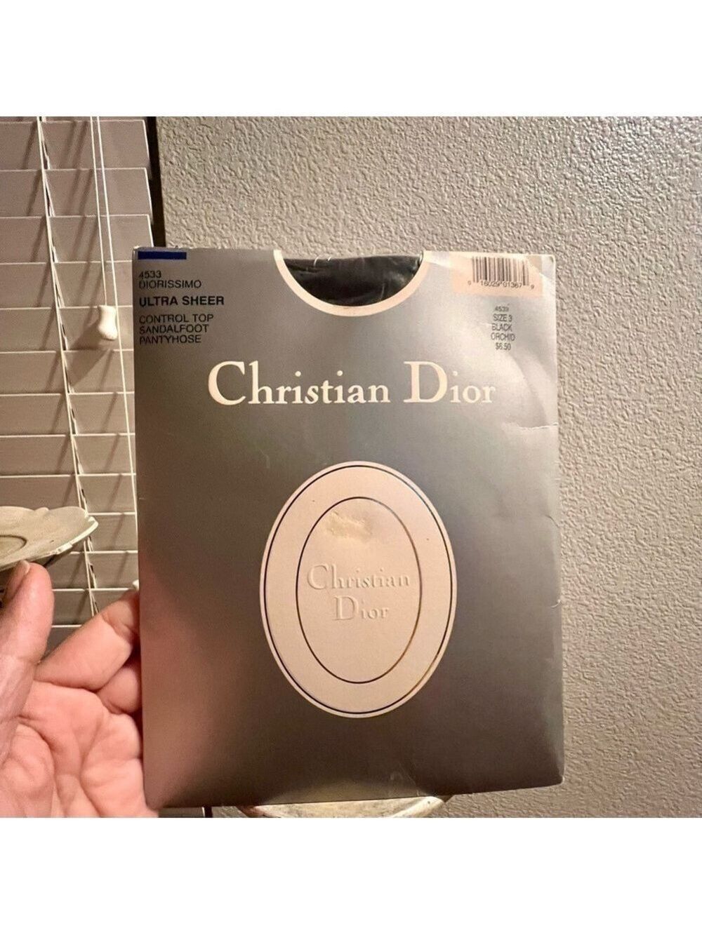 CHRISTIAN DIOR 3 pack vintage Diorissimo pantyhose. Black Orchid Size 3 - Picture 2 of 7